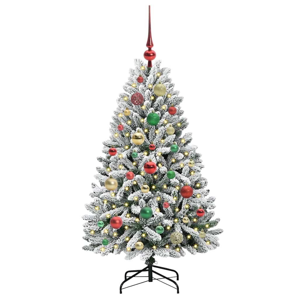 Kunstkerstboom met 150 LED Groen en Wit 120 cm PVC en Metaal is nu te koop bij PeponiXL, paradijselijk wonen!