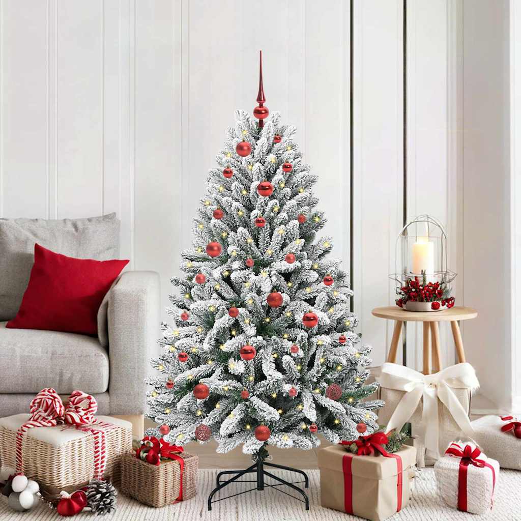 Kunstkerstboom met 150 LED Groen en Wit 150 cm PVC en Metaal is nu te koop bij PeponiXL, paradijselijk wonen!