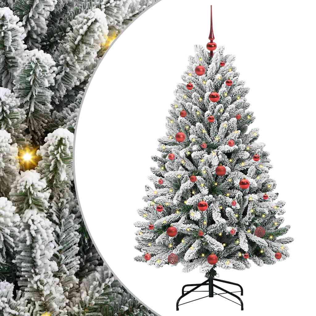 Kunstkerstboom met 150 LED Groen en Wit 150 cm PVC en Metaal is nu te koop bij PeponiXL, paradijselijk wonen!