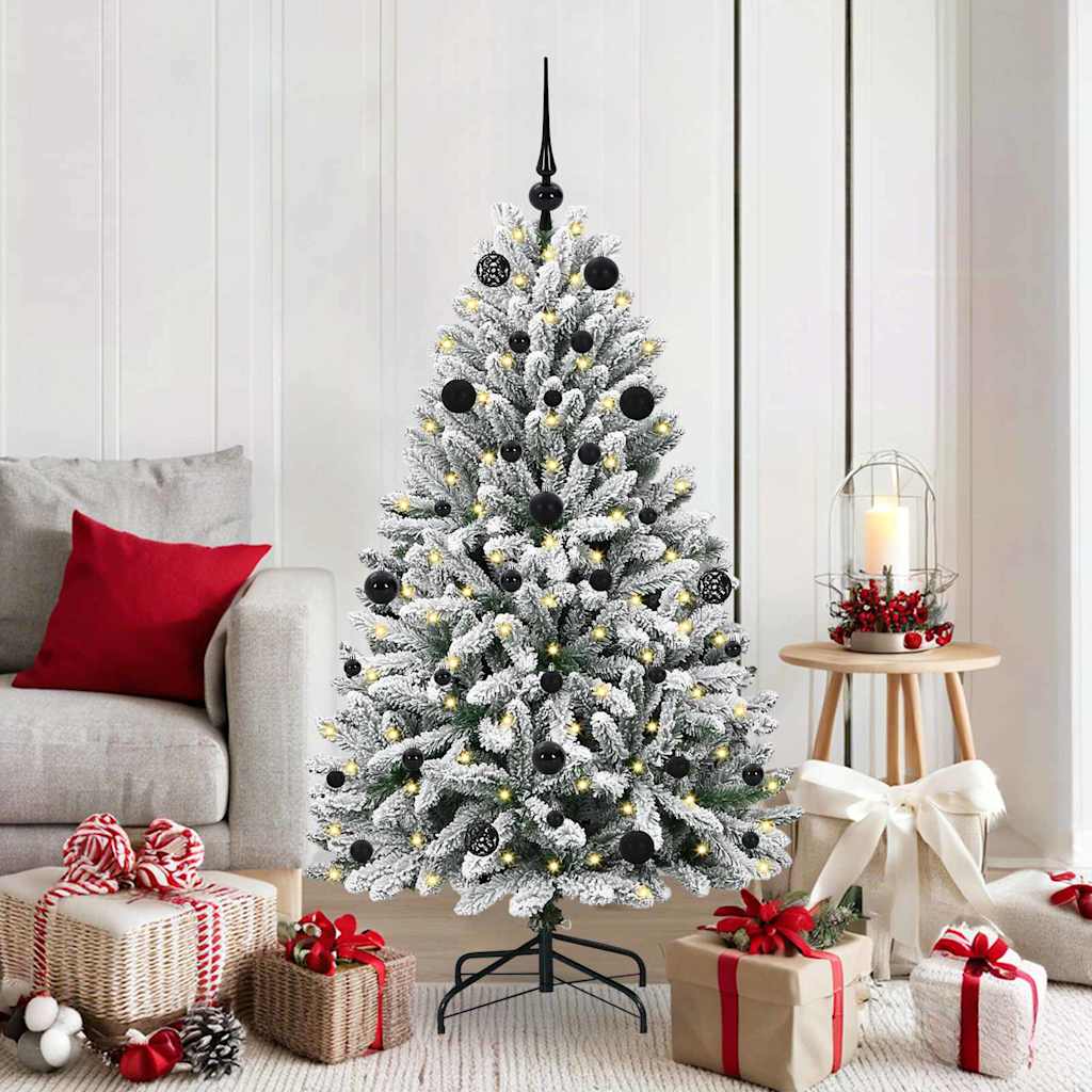Kunstkerstboom met 150 LED Groen en Wit 150 cm PVC en Metaal is nu te koop bij PeponiXL, paradijselijk wonen!