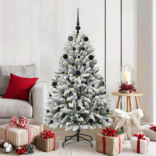 Kunstkerstboom met 150 LED Groen en Wit 150 cm PVC en Metaal is nu te koop bij PeponiXL, paradijselijk wonen!