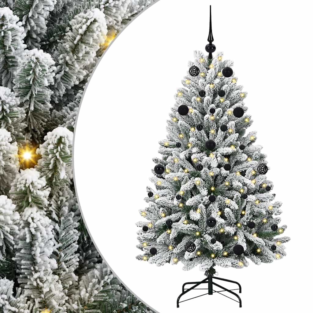 Kunstkerstboom met 150 LED Groen en Wit 150 cm PVC en Metaal is nu te koop bij PeponiXL, paradijselijk wonen!
