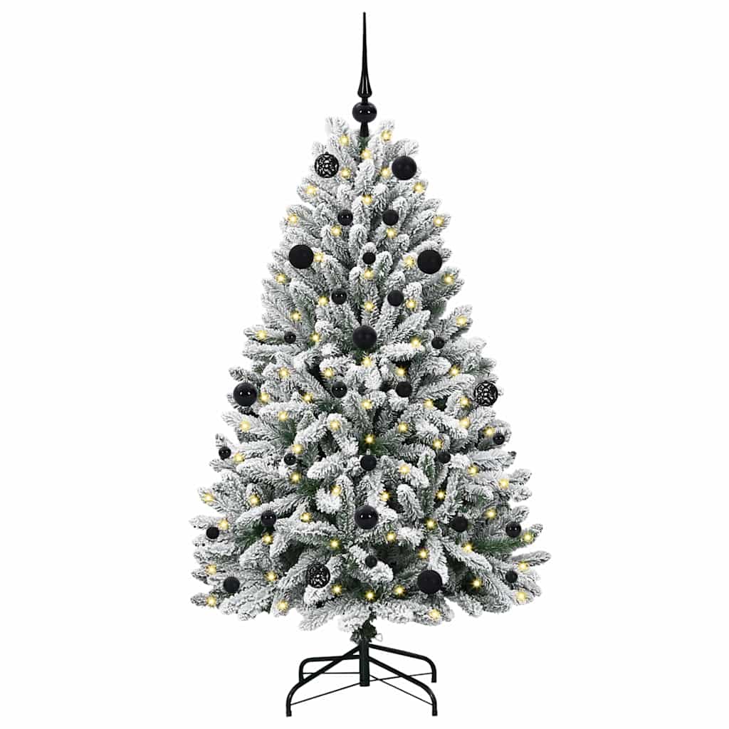 Kunstkerstboom met 150 LED Groen en Wit 150 cm PVC en Metaal is nu te koop bij PeponiXL, paradijselijk wonen!