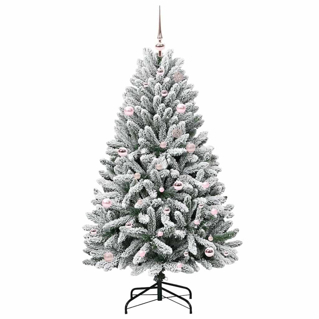 Kunstkerstboom met 150 LED Groen en Wit 150 cm PVC en Metaal is nu te koop bij PeponiXL, paradijselijk wonen!