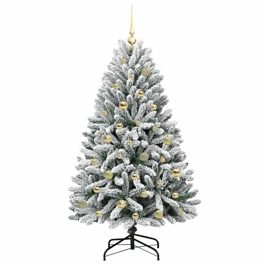 Kunstkerstboom met 150 LED Groen en Wit 150 cm PVC en Metaal is nu te koop bij PeponiXL, paradijselijk wonen!