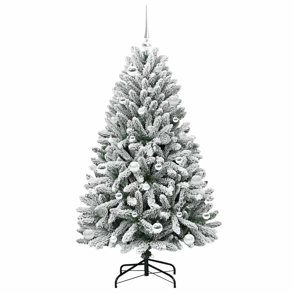 Kunstkerstboom met 150 LED Groen en Wit 150 cm PVC en Metaal is nu te koop bij PeponiXL, paradijselijk wonen!