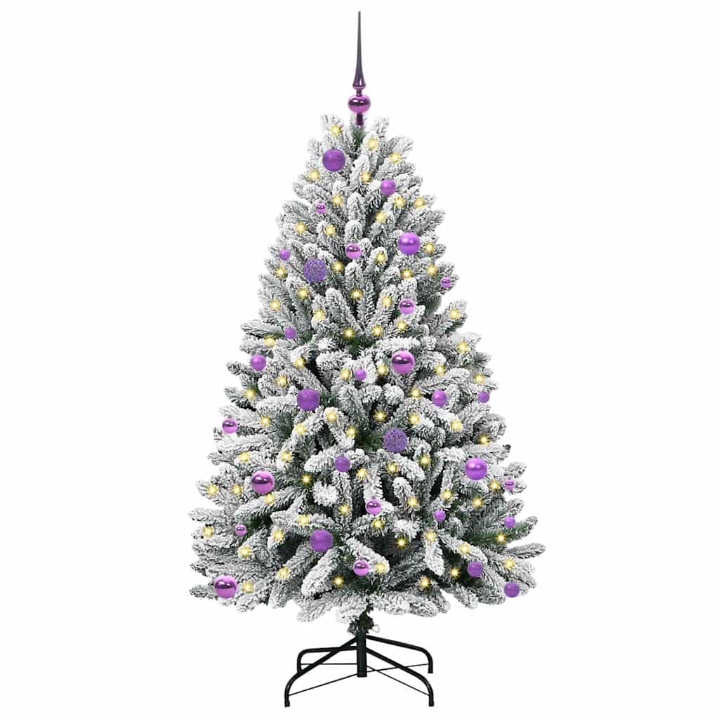 Kunstkerstboom met 150 LED Groen en Wit 150 cm PVC en Metaal is nu te koop bij PeponiXL, paradijselijk wonen!