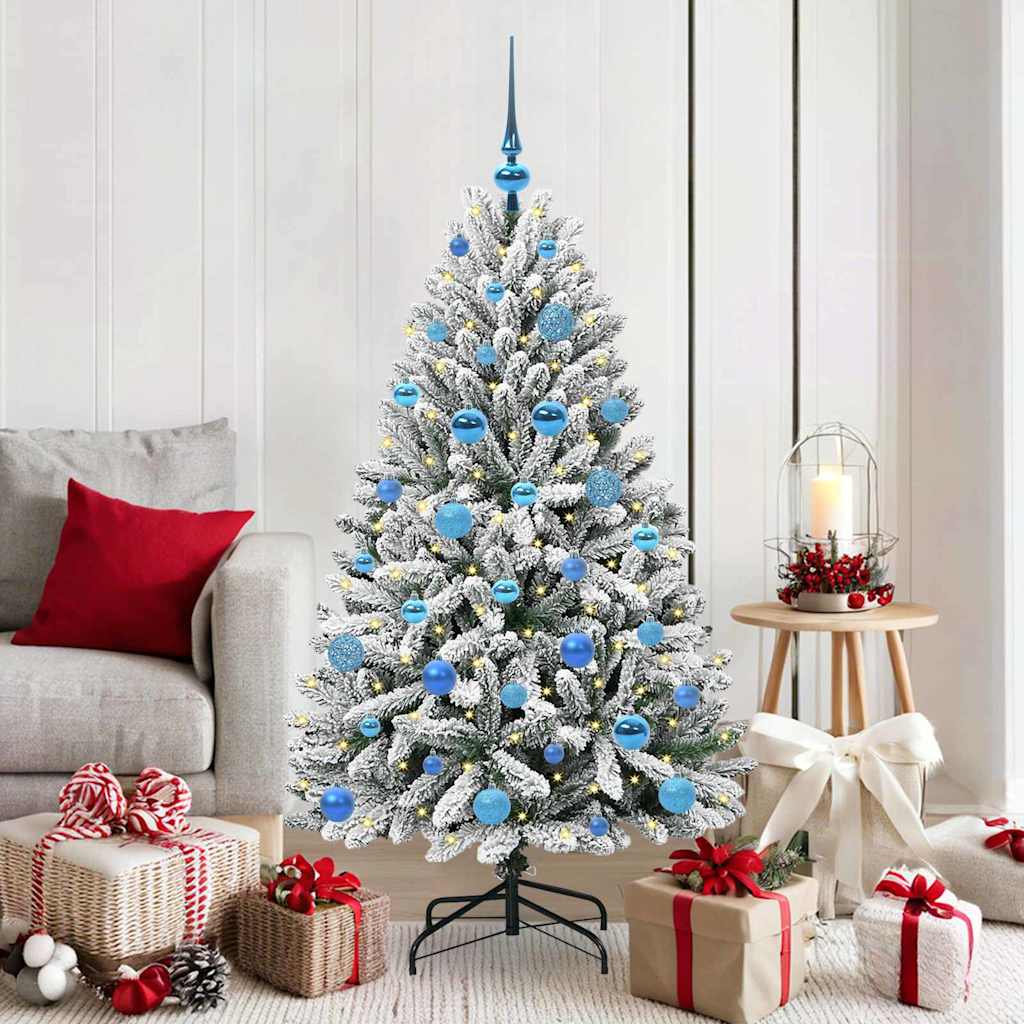 Kunstkerstboom met 150 LED Groen en Wit 150 cm PVC en Metaal is nu te koop bij PeponiXL, paradijselijk wonen!