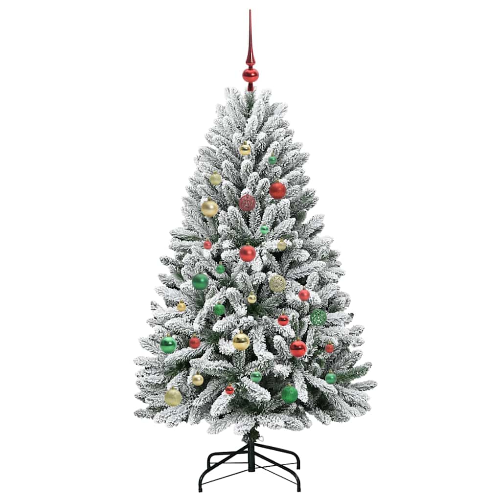 Kunstkerstboom met 150 LED Groen en Wit 150 cm PVC en Metaal is nu te koop bij PeponiXL, paradijselijk wonen!