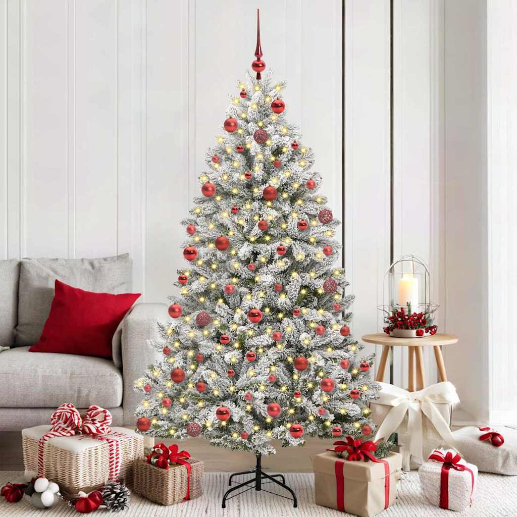 Kunstkerstboom met 300 LED Groen en Wit 180 cm PVC en Metaal is nu te koop bij PeponiXL, paradijselijk wonen!