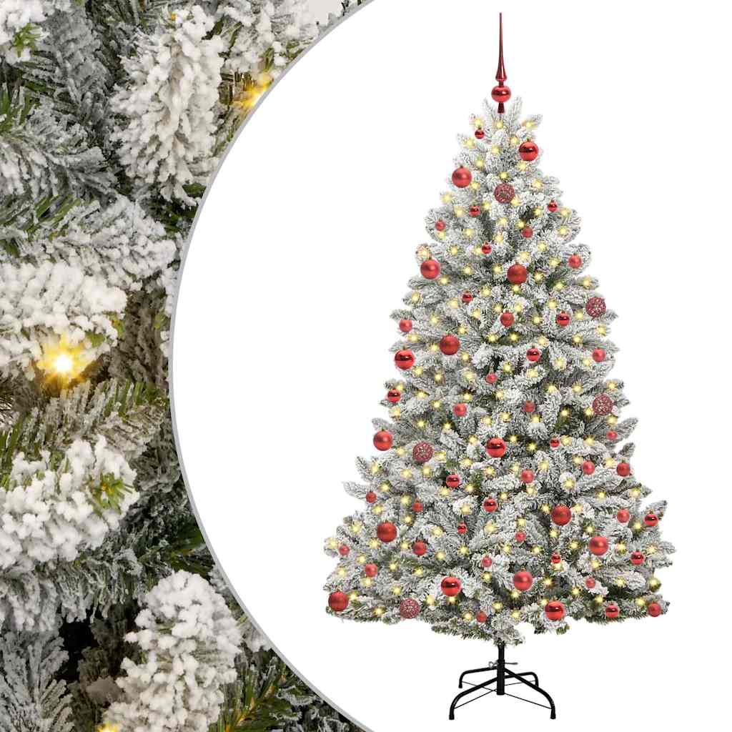 Kunstkerstboom met 300 LED Groen en Wit 180 cm PVC en Metaal is nu te koop bij PeponiXL, paradijselijk wonen!