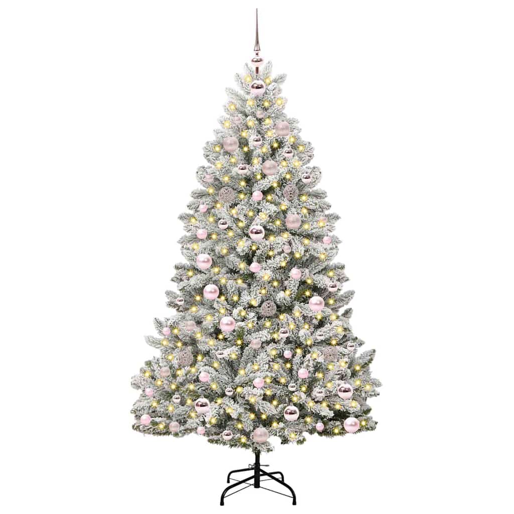 Kunstkerstboom met 300 LED Groen en Wit 180 cm PVC en Metaal is nu te koop bij PeponiXL, paradijselijk wonen!