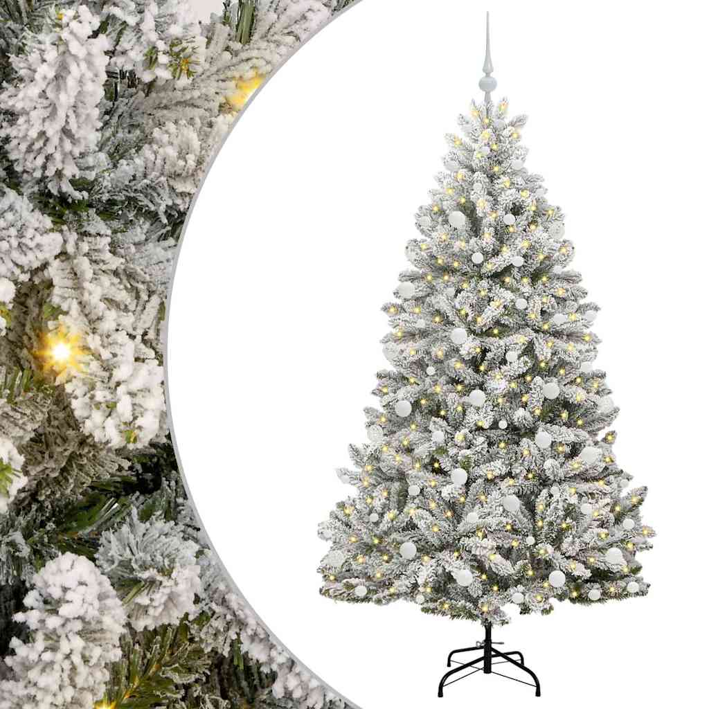 Kunstkerstboom met 300 LED Groen en Wit 180 cm PVC en Metaal is nu te koop bij PeponiXL, paradijselijk wonen!