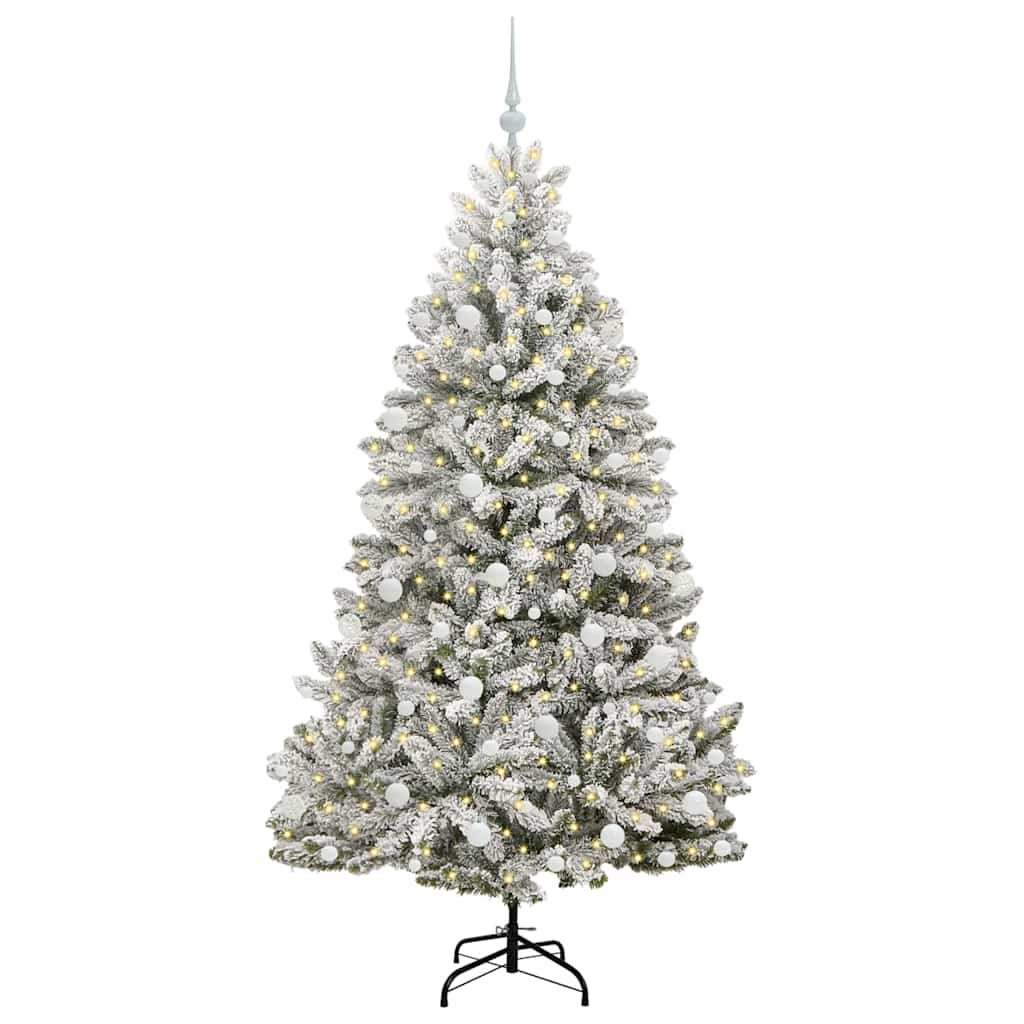 Kunstkerstboom met 300 LED Groen en Wit 180 cm PVC en Metaal is nu te koop bij PeponiXL, paradijselijk wonen!