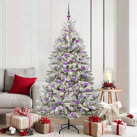 Kunstkerstboom met 300 LED Groen en Wit 180 cm PVC en Metaal is nu te koop bij PeponiXL, paradijselijk wonen!