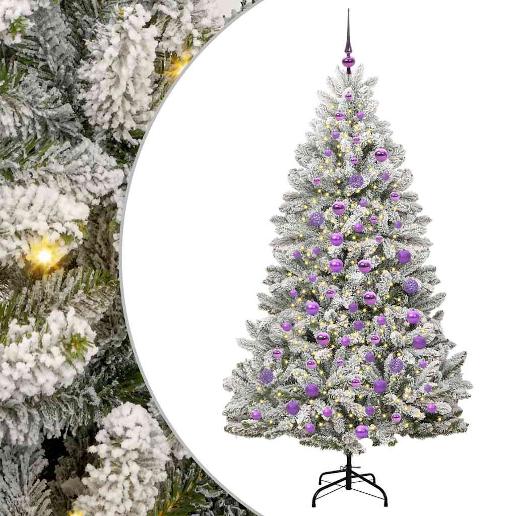 Kunstkerstboom met 300 LED Groen en Wit 180 cm PVC en Metaal is nu te koop bij PeponiXL, paradijselijk wonen!