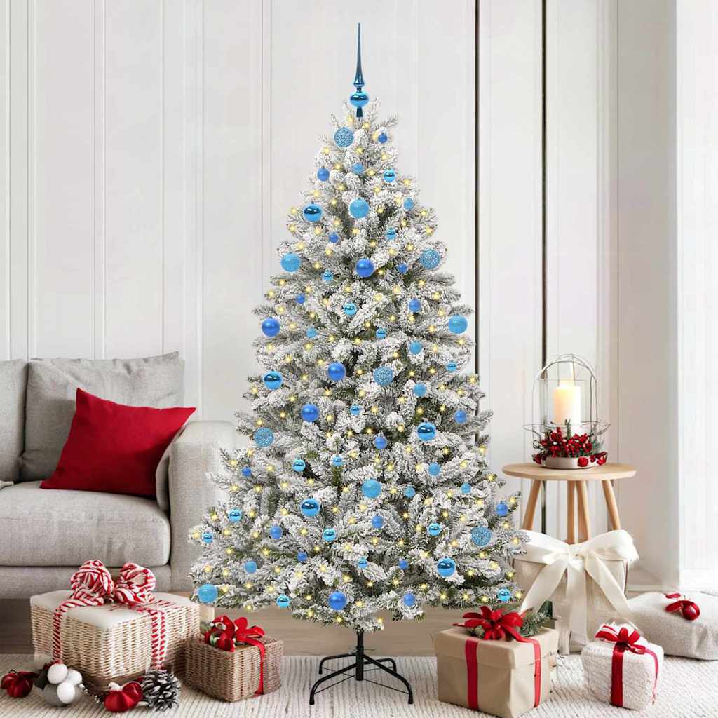 Kunstkerstboom met 300 LED Groen en Wit 180 cm PVC en Metaal is nu te koop bij PeponiXL, paradijselijk wonen!