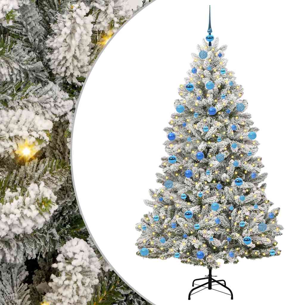 Kunstkerstboom met 300 LED Groen en Wit 180 cm PVC en Metaal is nu te koop bij PeponiXL, paradijselijk wonen!