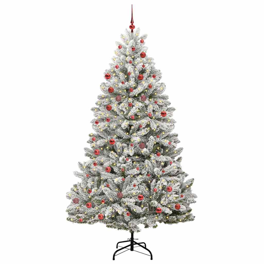 Kunstkerstboom met 300 LED Groen en Wit 210 cm PVC en Metaal is nu te koop bij PeponiXL, paradijselijk wonen!