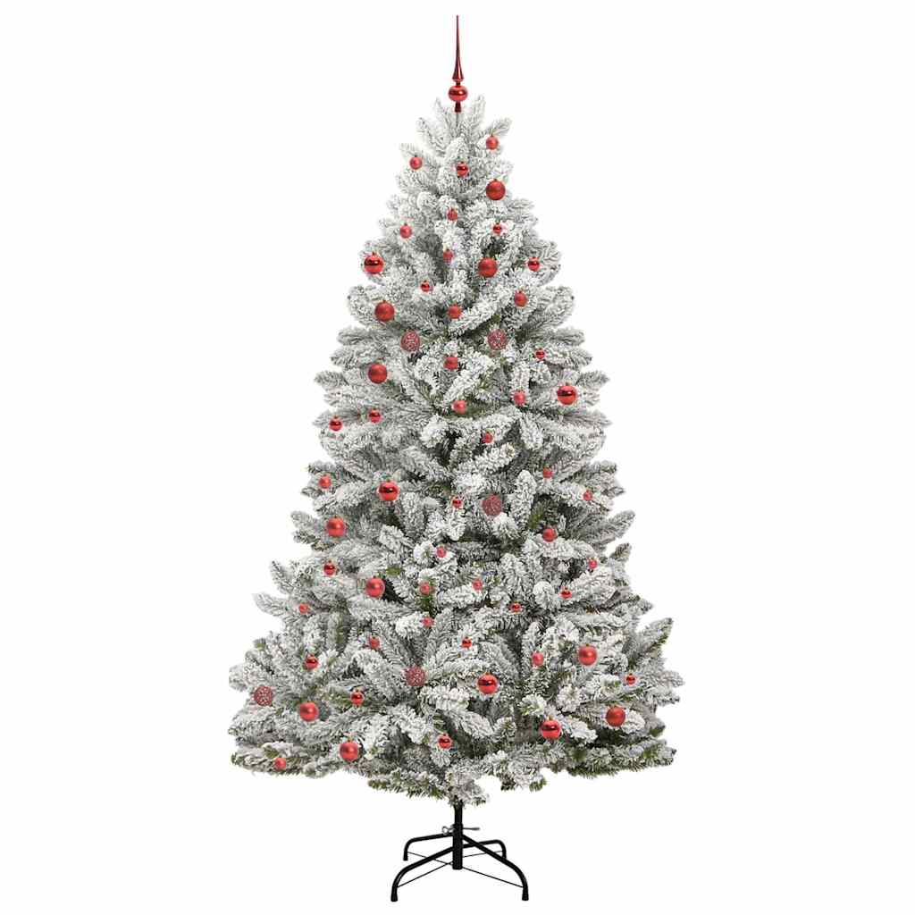 Kunstkerstboom met 300 LED Groen en Wit 210 cm PVC en Metaal is nu te koop bij PeponiXL, paradijselijk wonen!