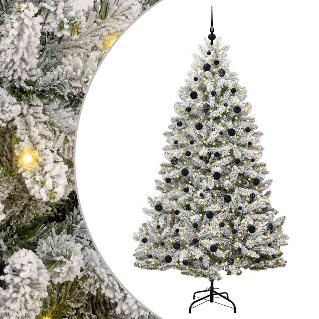 Kunstkerstboom met 300 LED Groen en Wit 210 cm PVC en Metaal is nu te koop bij PeponiXL, paradijselijk wonen!