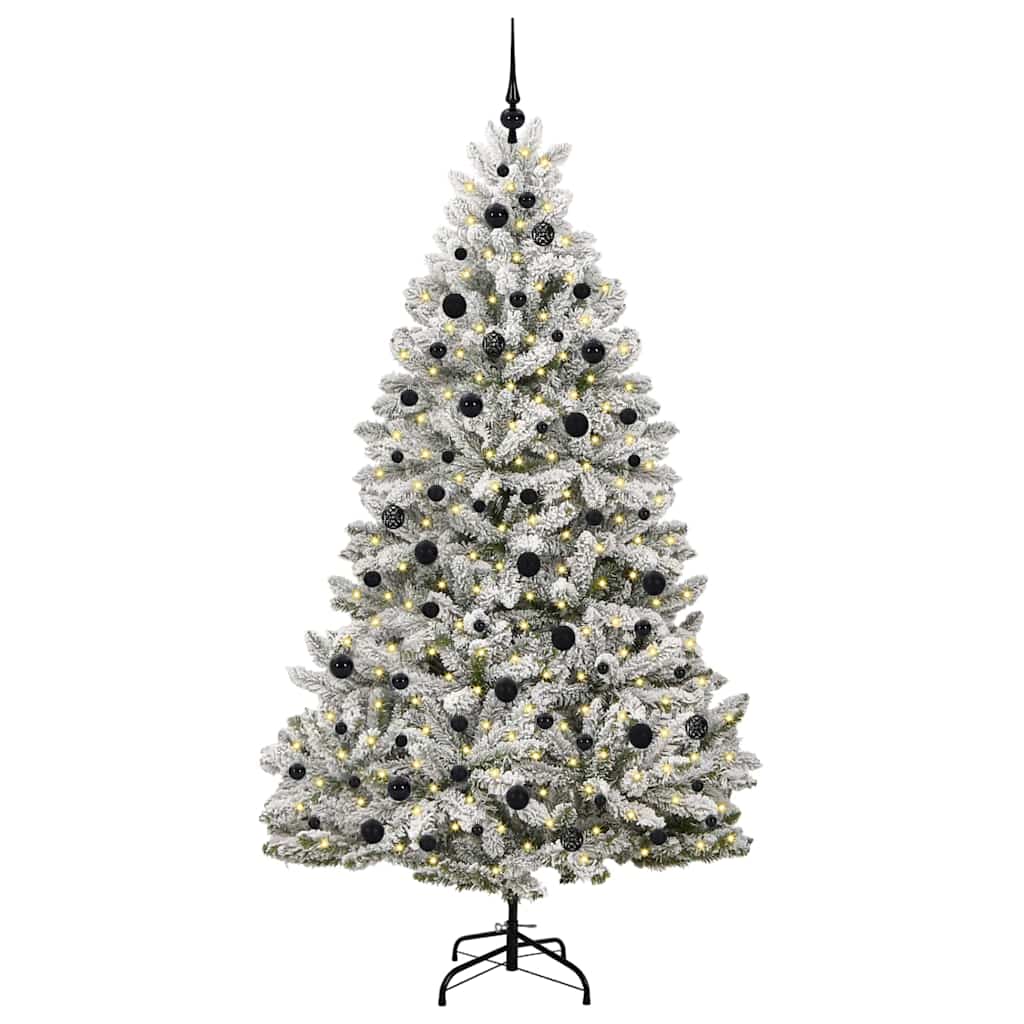 Kunstkerstboom met 300 LED Groen en Wit 210 cm PVC en Metaal is nu te koop bij PeponiXL, paradijselijk wonen!