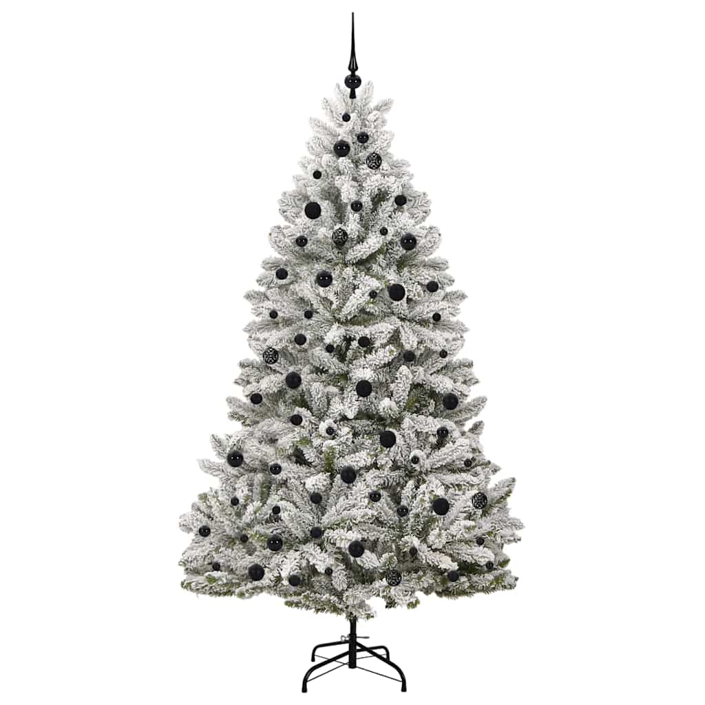 Kunstkerstboom met 300 LED Groen en Wit 210 cm PVC en Metaal is nu te koop bij PeponiXL, paradijselijk wonen!