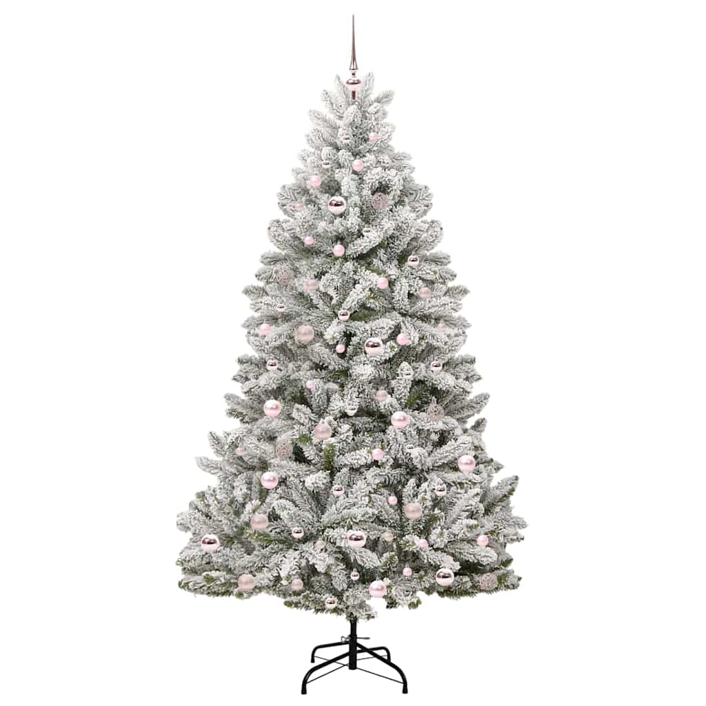 Kunstkerstboom met 300 LED Groen en Wit 210 cm PVC en Metaal is nu te koop bij PeponiXL, paradijselijk wonen!