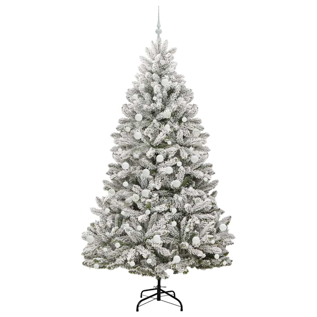 Kunstkerstboom met 300 LED Groen en Wit 210 cm PVC en Metaal is nu te koop bij PeponiXL, paradijselijk wonen!