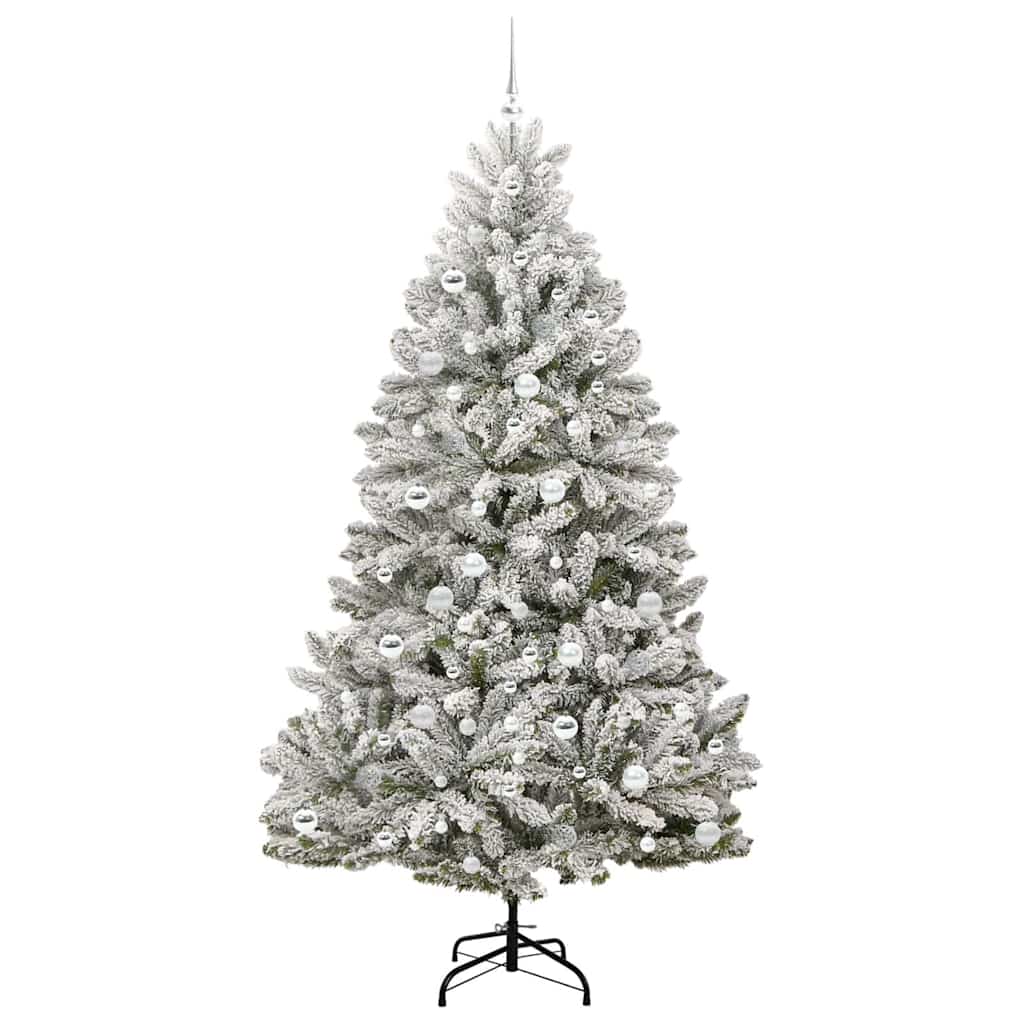 Kunstkerstboom met 300 LED Groen en Wit 210 cm PVC en Metaal is nu te koop bij PeponiXL, paradijselijk wonen!