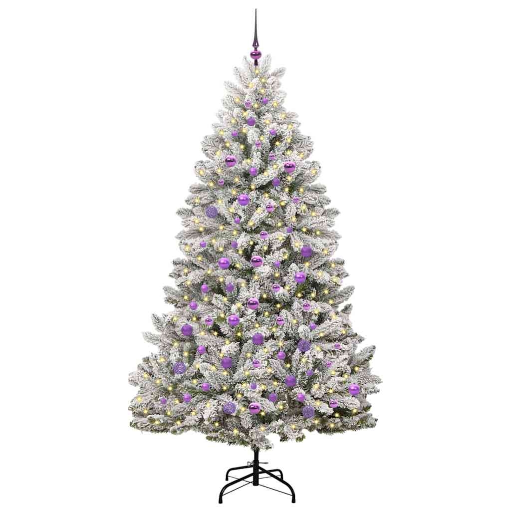 Kunstkerstboom met 300 LED Groen en Wit 210 cm PVC en Metaal is nu te koop bij PeponiXL, paradijselijk wonen!