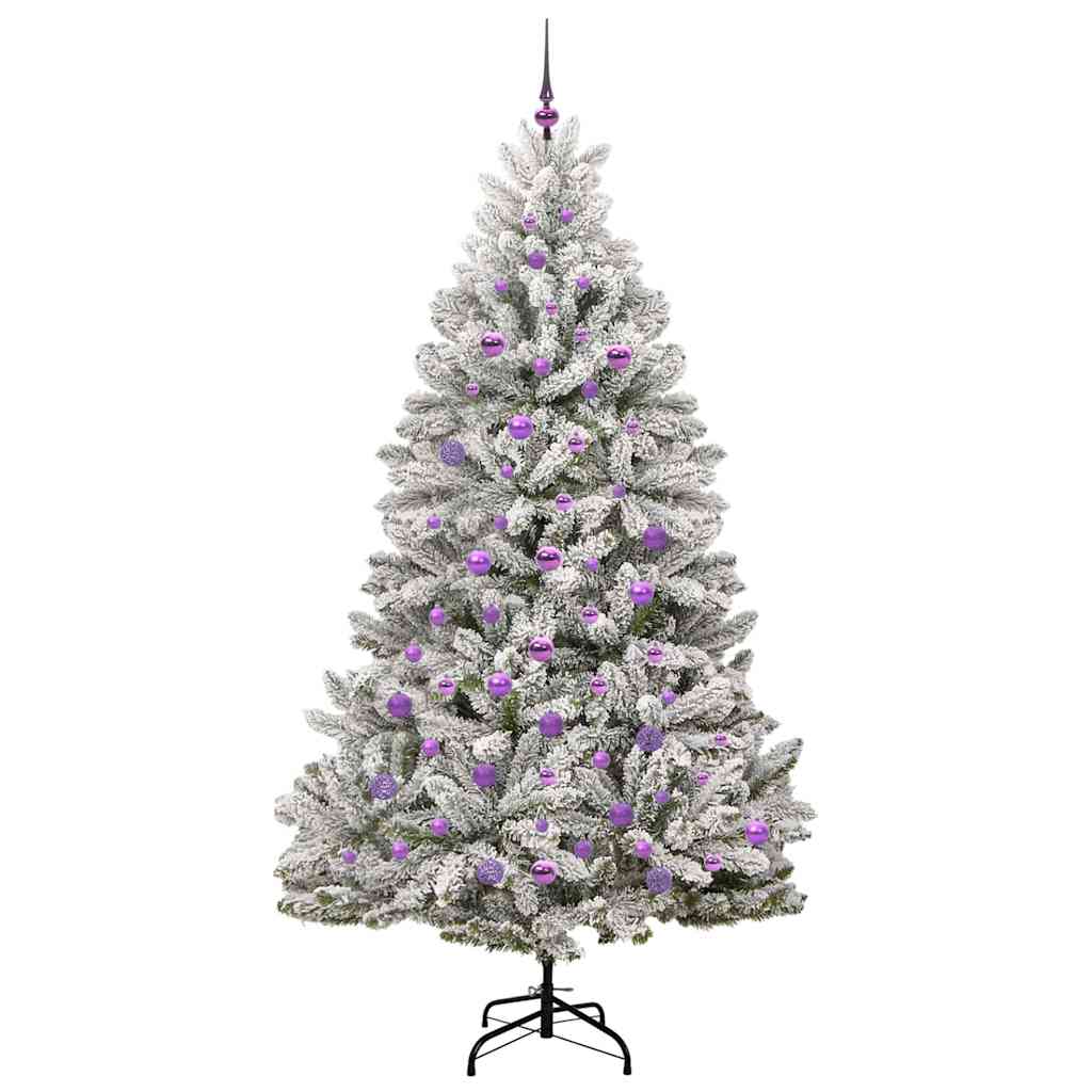 Kunstkerstboom met 300 LED Groen en Wit 210 cm PVC en Metaal is nu te koop bij PeponiXL, paradijselijk wonen!