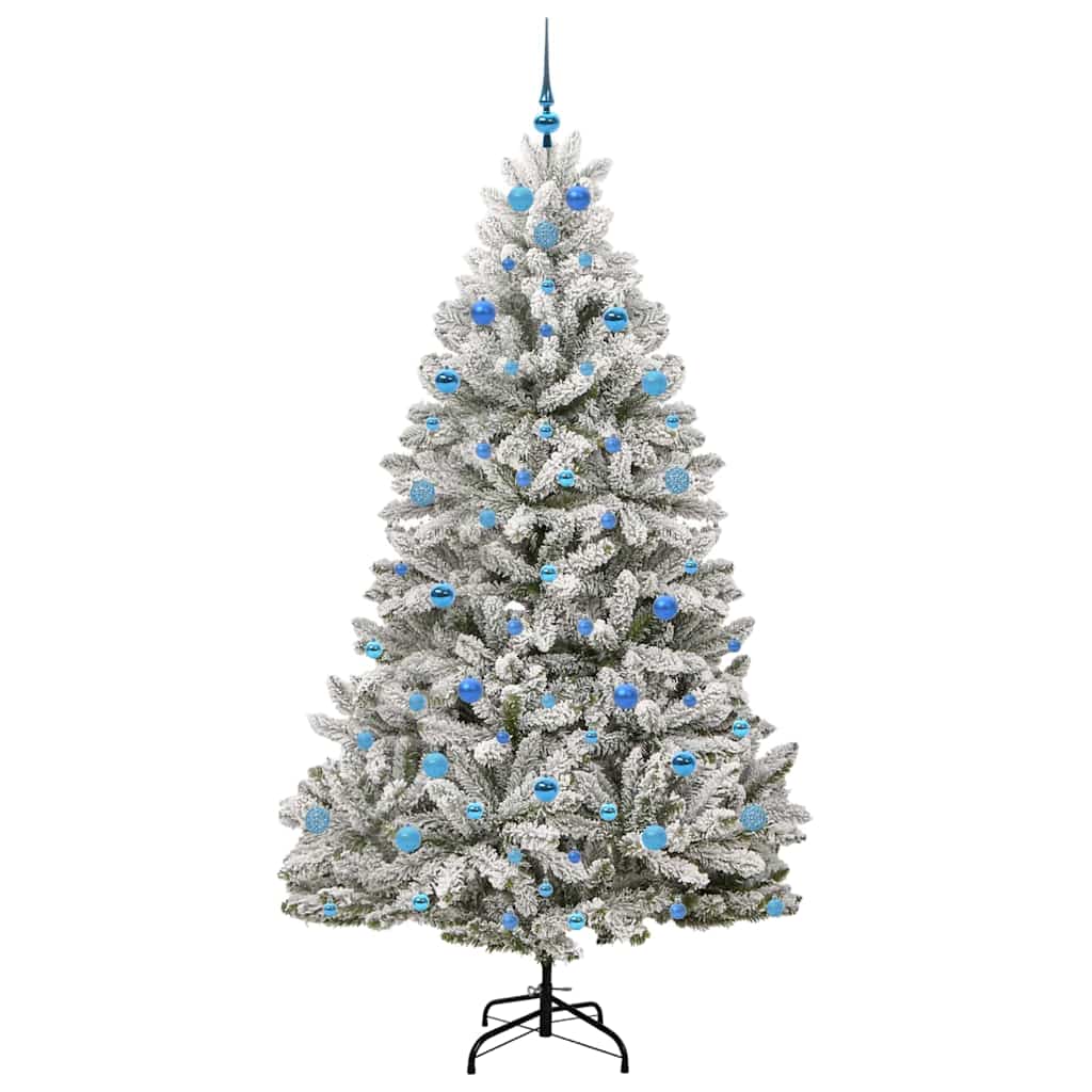 Kunstkerstboom met 300 LED Groen en Wit 210 cm PVC en Metaal is nu te koop bij PeponiXL, paradijselijk wonen!