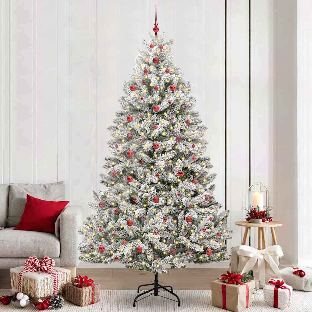 Kunstkerstboom met 300 LED Groen en Wit 240 cm PVC en Metaal is nu te koop bij PeponiXL, paradijselijk wonen!