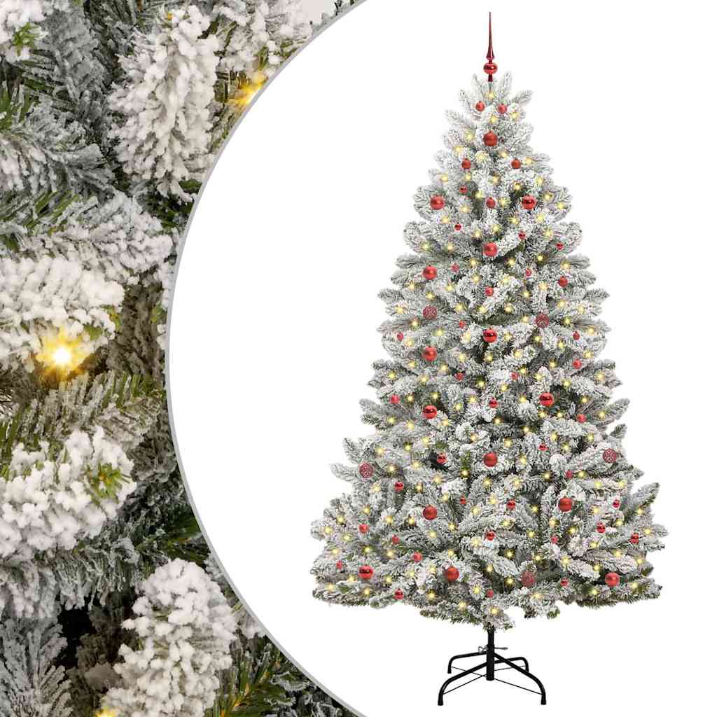 Kunstkerstboom met 300 LED Groen en Wit 240 cm PVC en Metaal is nu te koop bij PeponiXL, paradijselijk wonen!