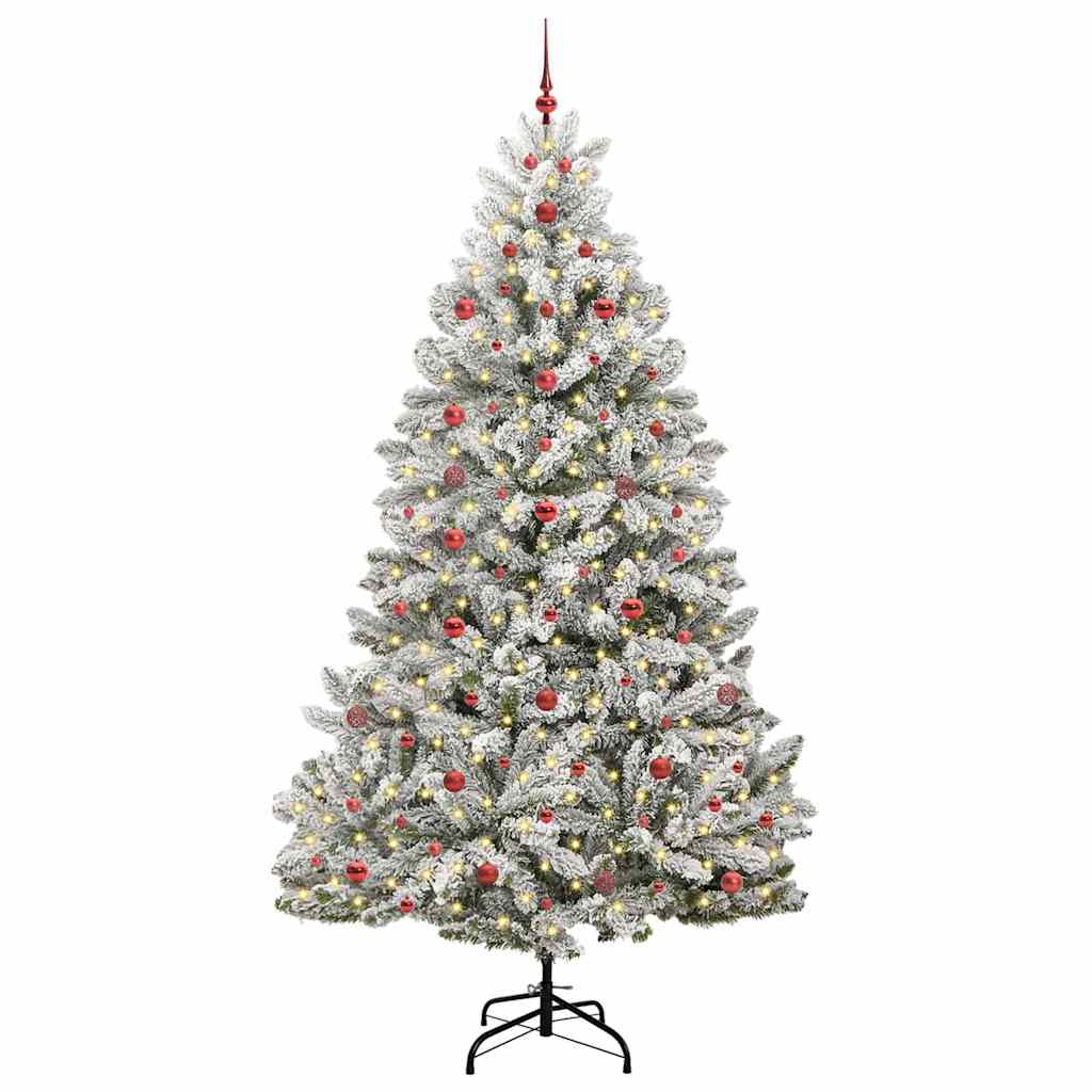 Kunstkerstboom met 300 LED Groen en Wit 240 cm PVC en Metaal is nu te koop bij PeponiXL, paradijselijk wonen!