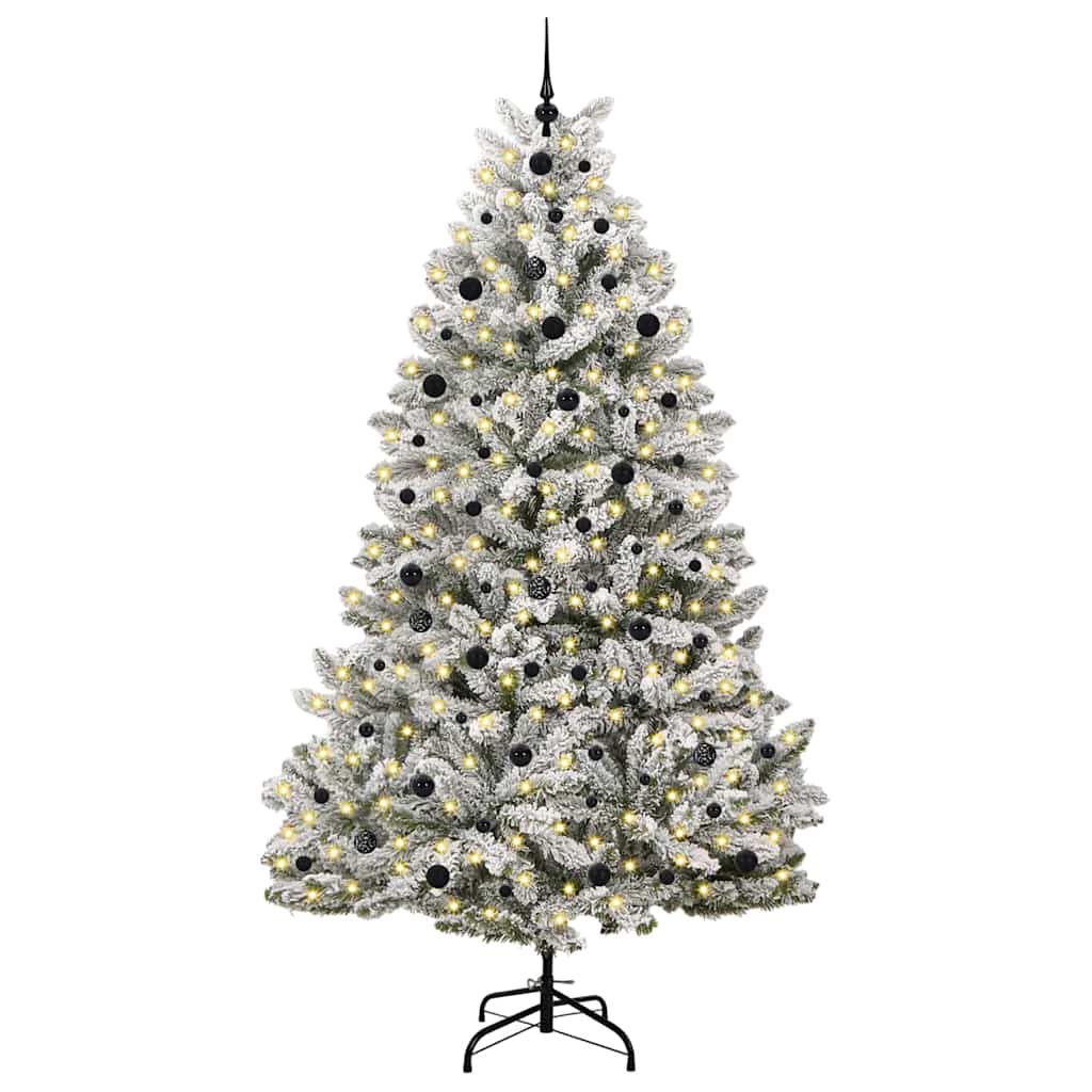 Kunstkerstboom met 300 LED Groen en Wit 240 cm PVC en Metaal is nu te koop bij PeponiXL, paradijselijk wonen!
