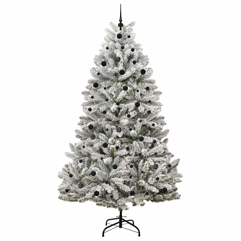 Kunstkerstboom met 300 LED Groen en Wit 240 cm PVC en Metaal is nu te koop bij PeponiXL, paradijselijk wonen!
