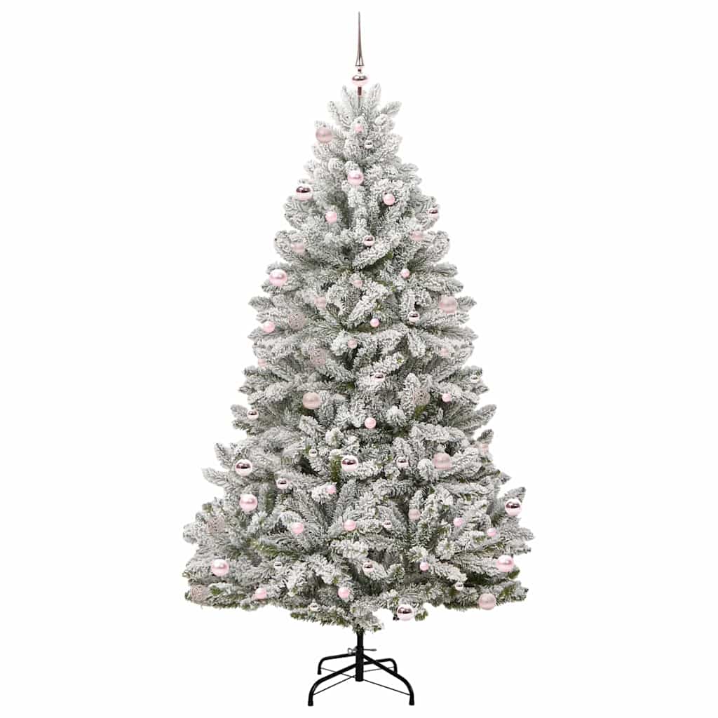 Kunstkerstboom met 300 LED Groen en Wit 240 cm PVC en Metaal is nu te koop bij PeponiXL, paradijselijk wonen!