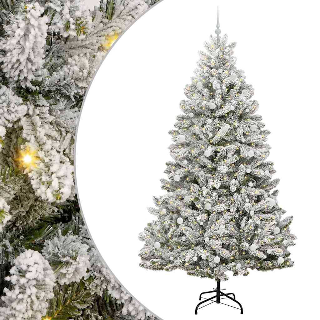 Kunstkerstboom met 300 LED Groen en Wit 240 cm PVC en Metaal is nu te koop bij PeponiXL, paradijselijk wonen!
