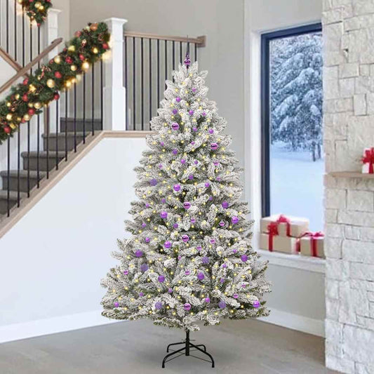 Kunstkerstboom met 300 LED Groen en Wit 240 cm PVC en Metaal is nu te koop bij PeponiXL, paradijselijk wonen!