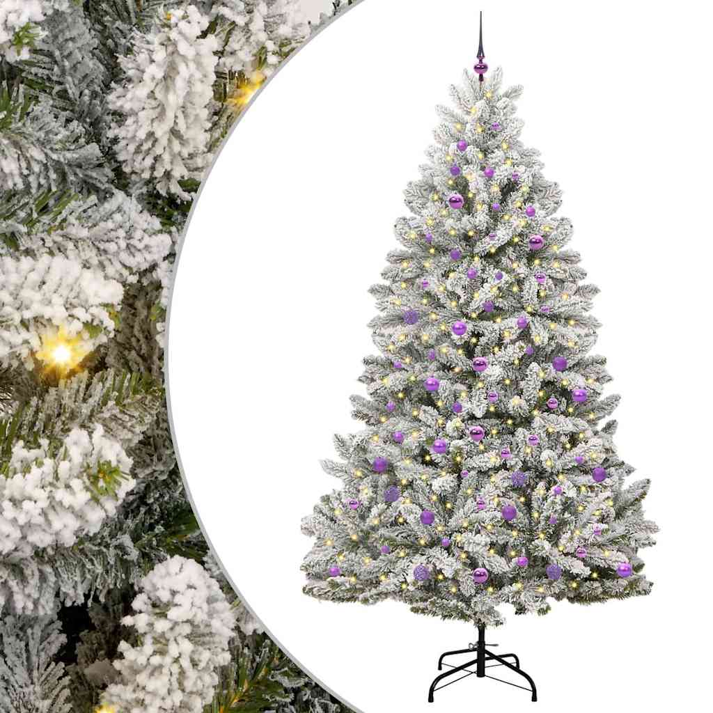 Kunstkerstboom met 300 LED Groen en Wit 240 cm PVC en Metaal is nu te koop bij PeponiXL, paradijselijk wonen!
