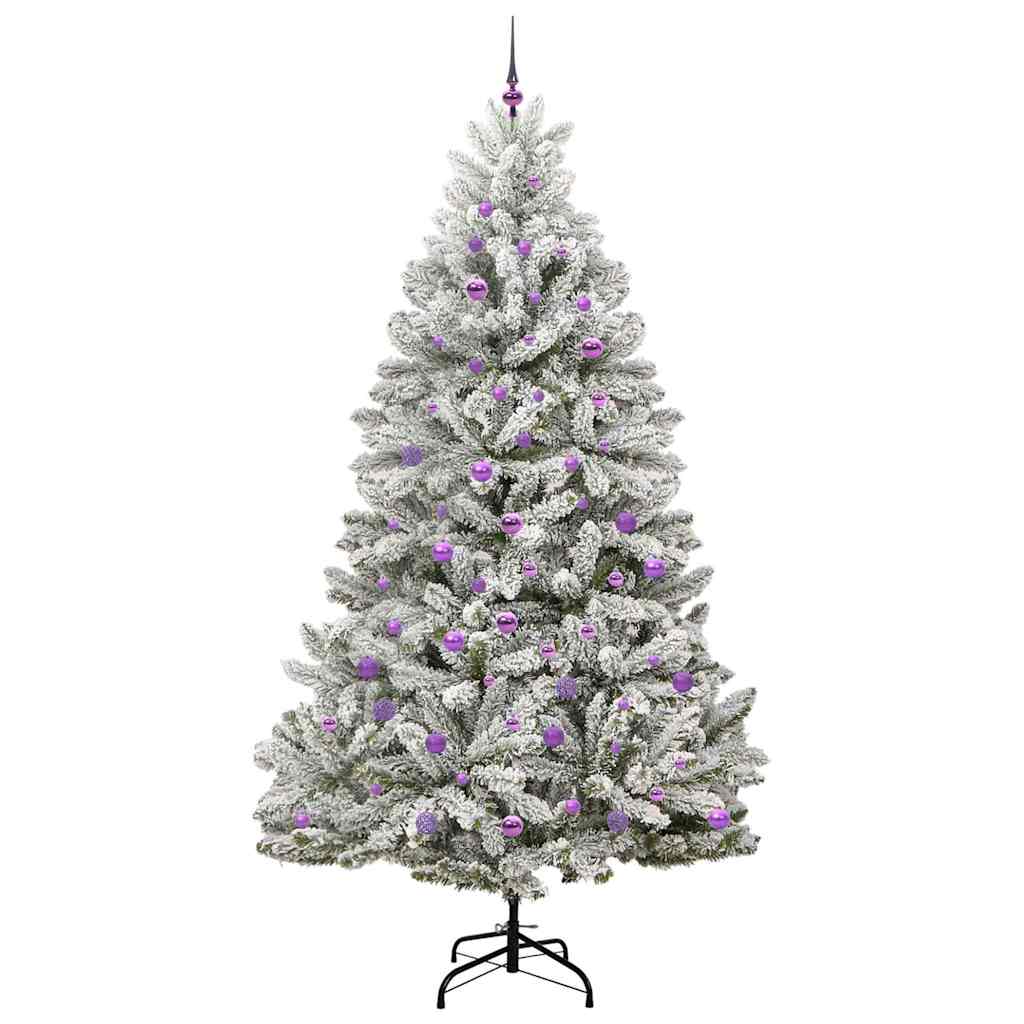 Kunstkerstboom met 300 LED Groen en Wit 240 cm PVC en Metaal is nu te koop bij PeponiXL, paradijselijk wonen!