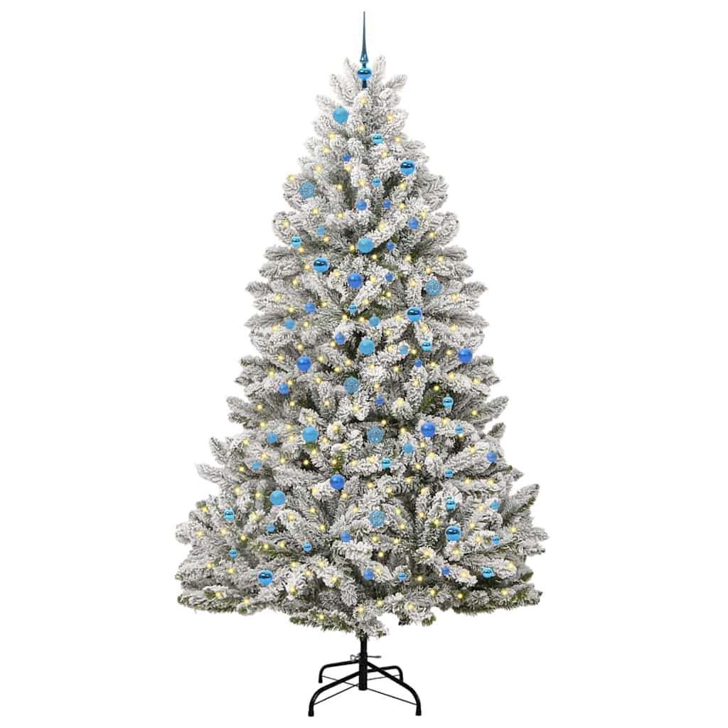 Kunstkerstboom met 300 LED Groen en Wit 240 cm PVC en Metaal is nu te koop bij PeponiXL, paradijselijk wonen!
