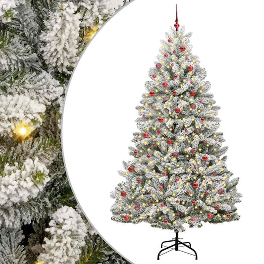 Kunstkerstboom met 300 LED Groen en Wit 270 cm PVC en Metaal is nu te koop bij PeponiXL, paradijselijk wonen!