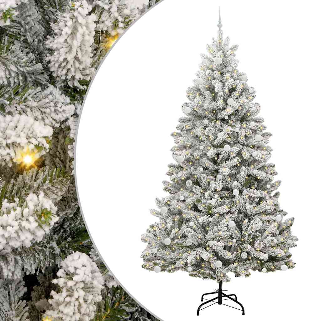 Kunstkerstboom met 300 LED Groen en Wit 270 cm PVC en Metaal is nu te koop bij PeponiXL, paradijselijk wonen!