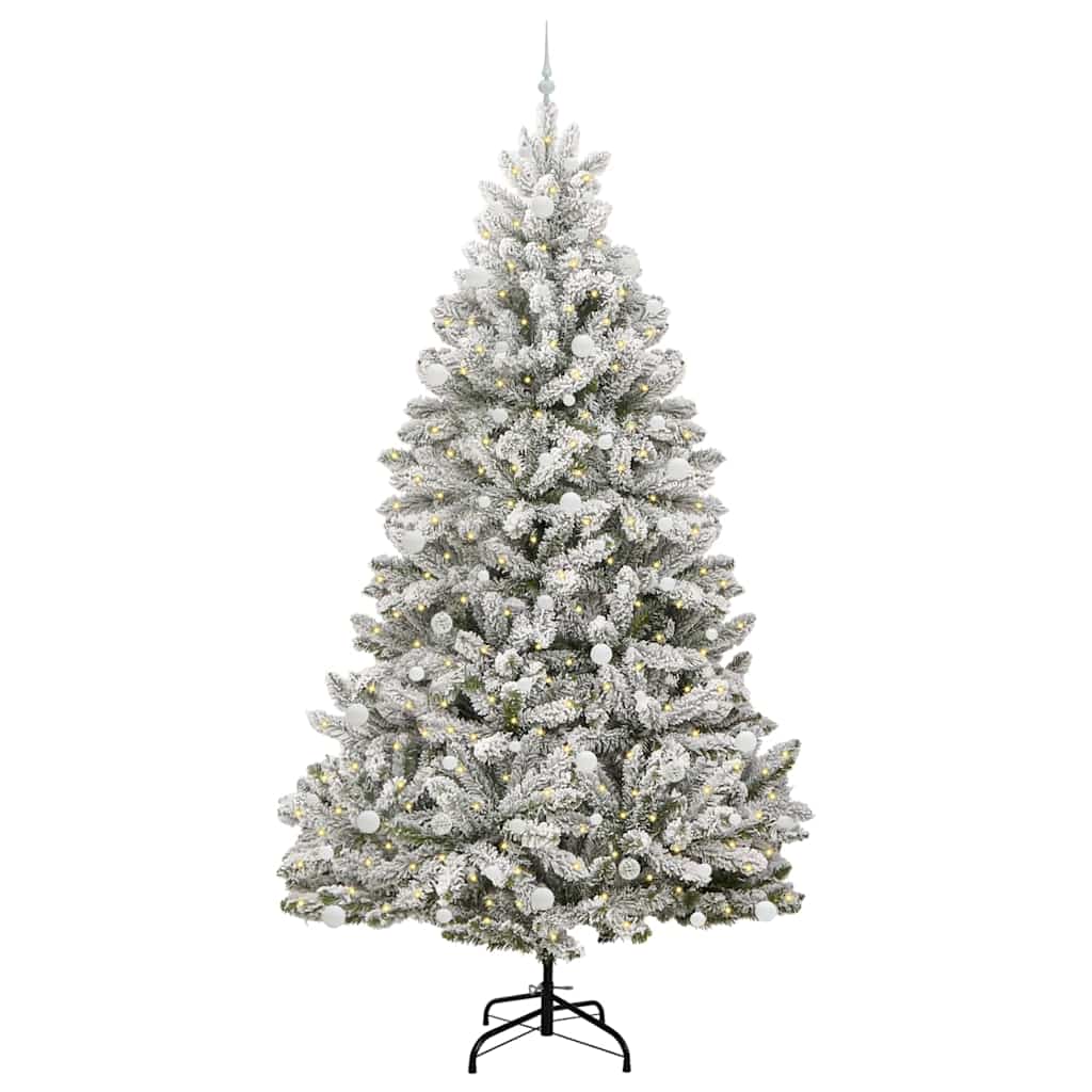 Kunstkerstboom met 300 LED Groen en Wit 270 cm PVC en Metaal is nu te koop bij PeponiXL, paradijselijk wonen!