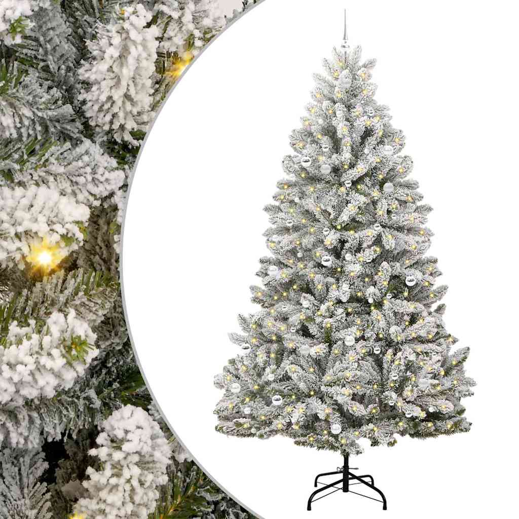 Kunstkerstboom met 300 LED Groen en Wit 270 cm PVC en Metaal is nu te koop bij PeponiXL, paradijselijk wonen!