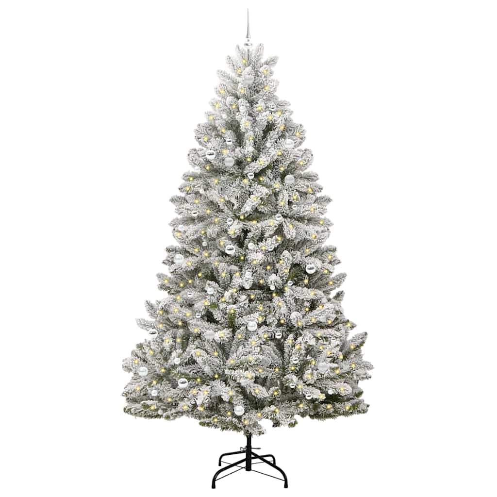 Kunstkerstboom met 300 LED Groen en Wit 270 cm PVC en Metaal is nu te koop bij PeponiXL, paradijselijk wonen!
