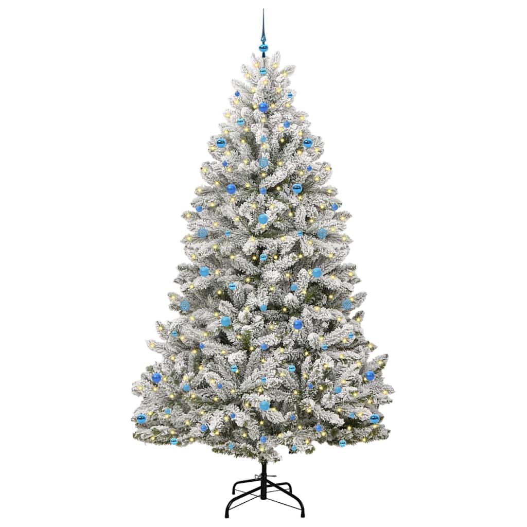 Kunstkerstboom met 300 LED Groen en Wit 270 cm PVC en Metaal is nu te koop bij PeponiXL, paradijselijk wonen!